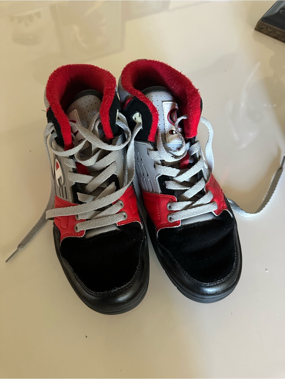 Champion Black, Red & Gray High-Top Sneakers Special Edition